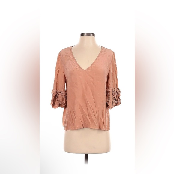 See By Chloe Ruffled Dusty Pink Blouse - Picture 1 of 3